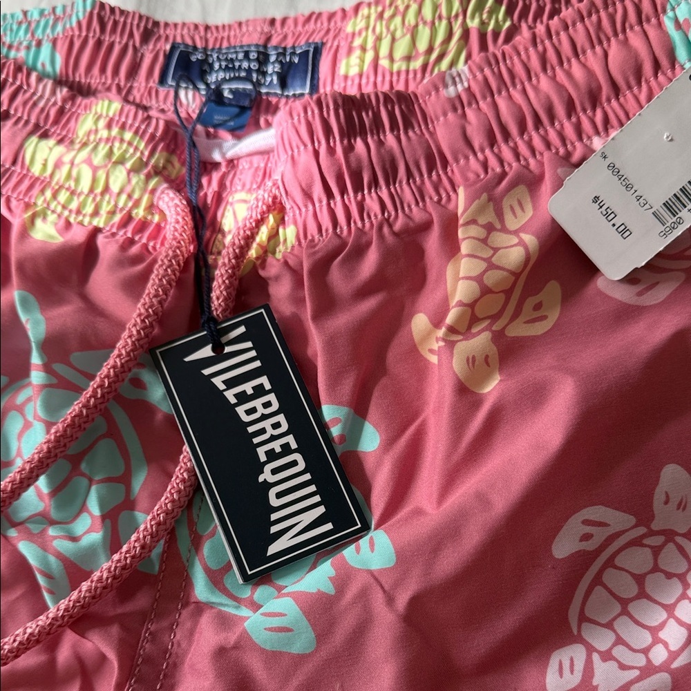 Vilebrequin Pink Turtle Print Men Shorts - Picture 5 of 9